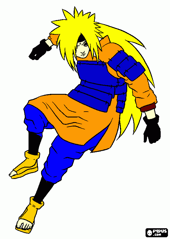 uchiha madara ssj 3 para colorear