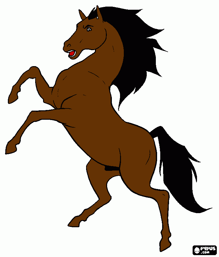 un caballo reparando para colorear