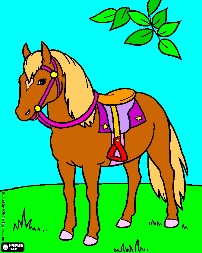 Un caballo. para colorear