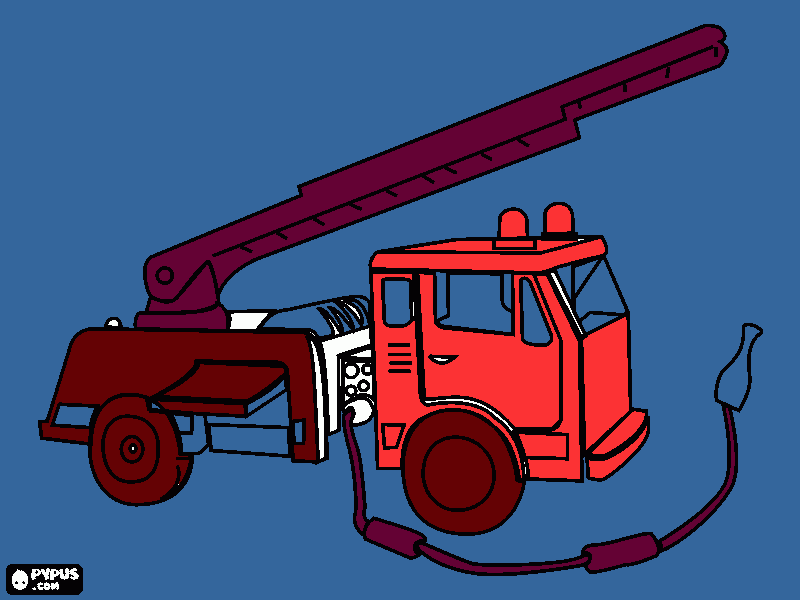 un  camion  de  bomberos para colorear