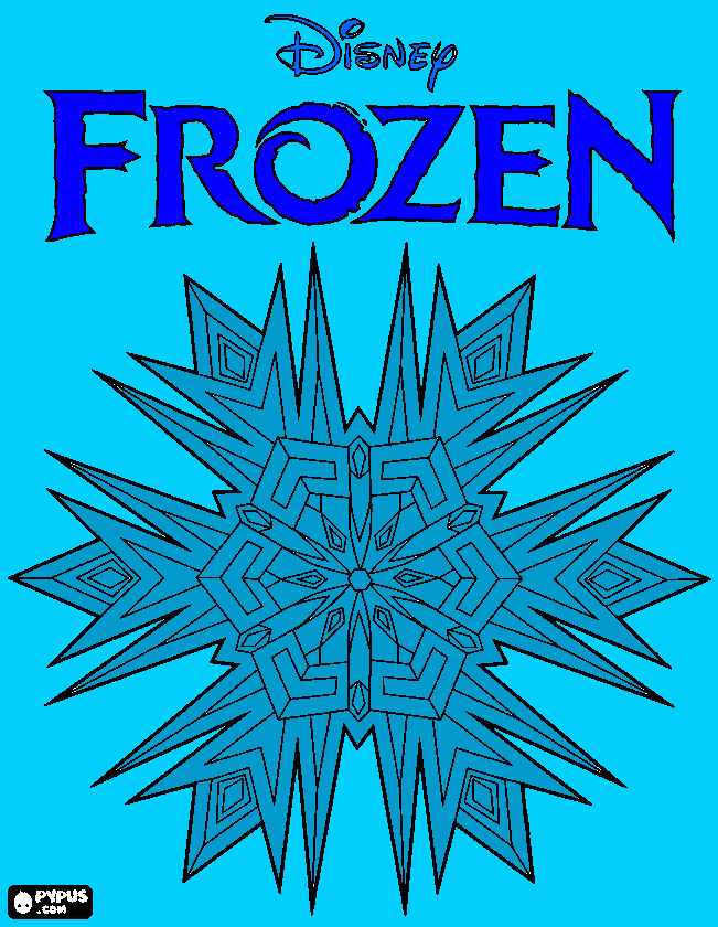 un cristal de hielo de la pelicula de disney frozen para colorear