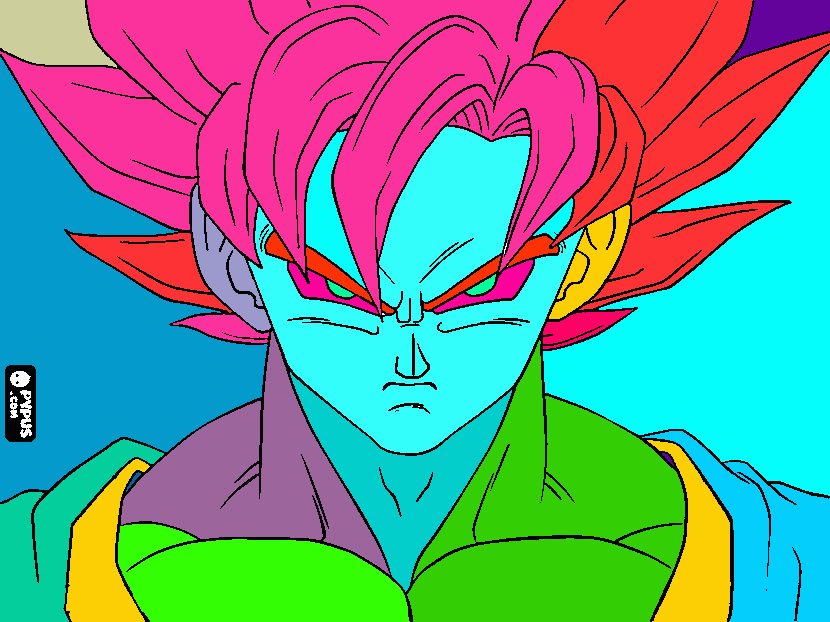 un goku vergero para colorear