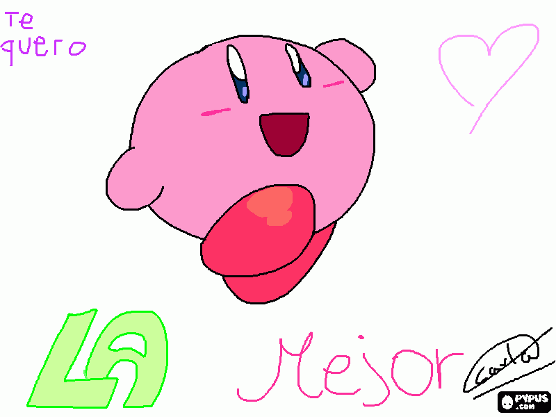 Un kirby, no sé. para colorear