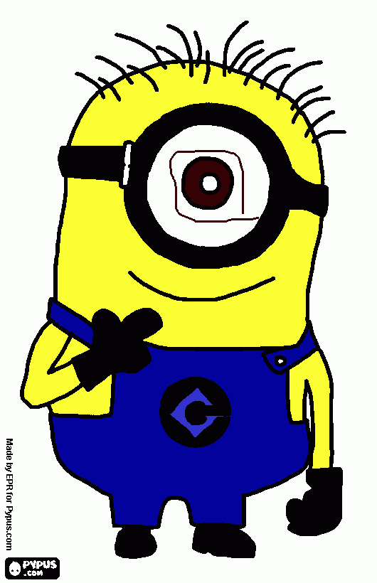 un miniom  para colorear