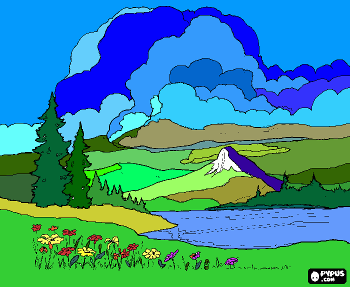 Dibujos De Paisajes Bonitos Para Imprimir