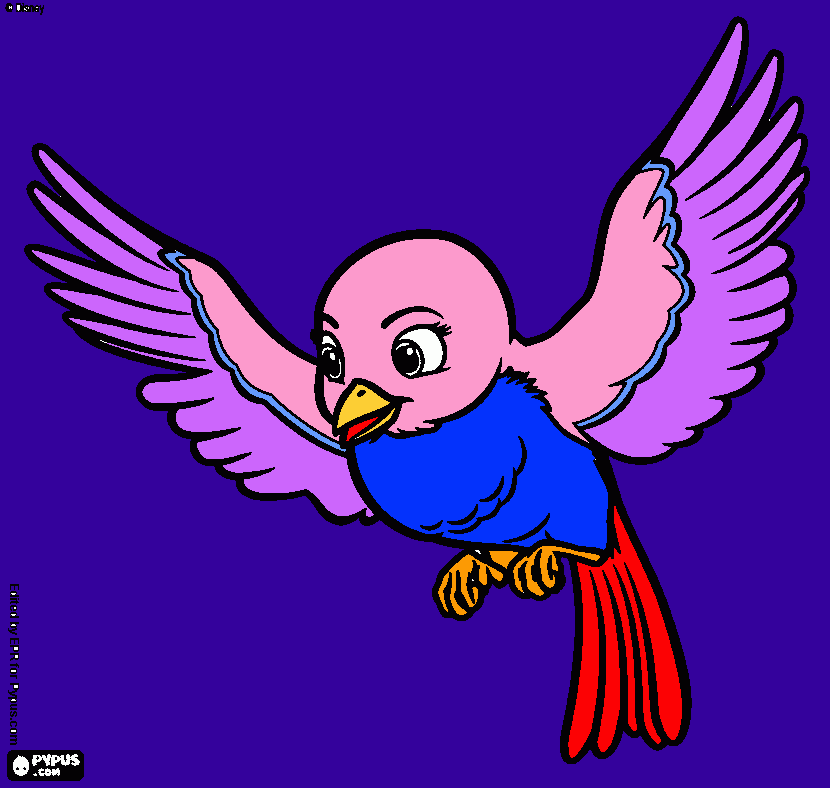 un pajarito para colorear