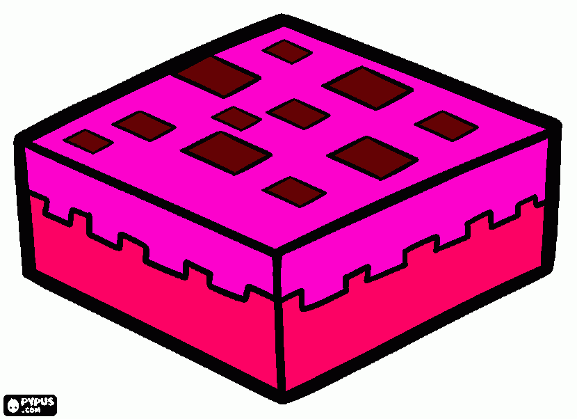 un pastel de lego para colorear