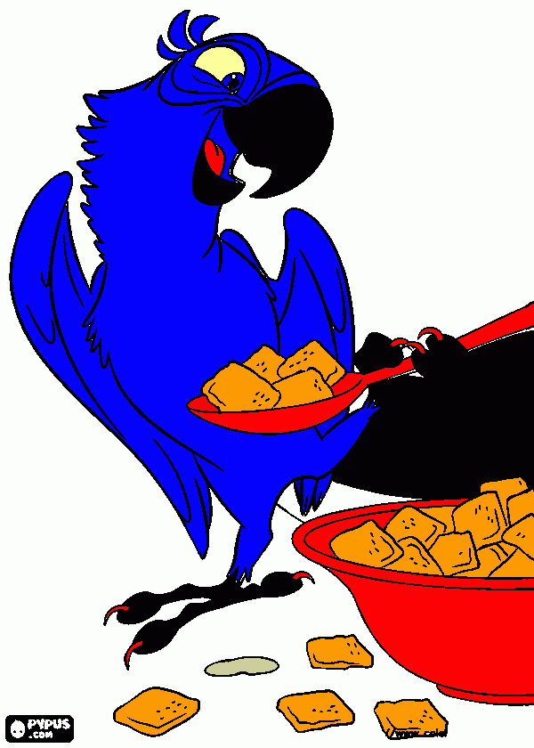 un perico para colorear