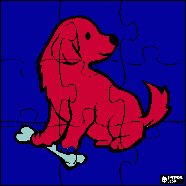 Un perrito echo con mis primos para colorear