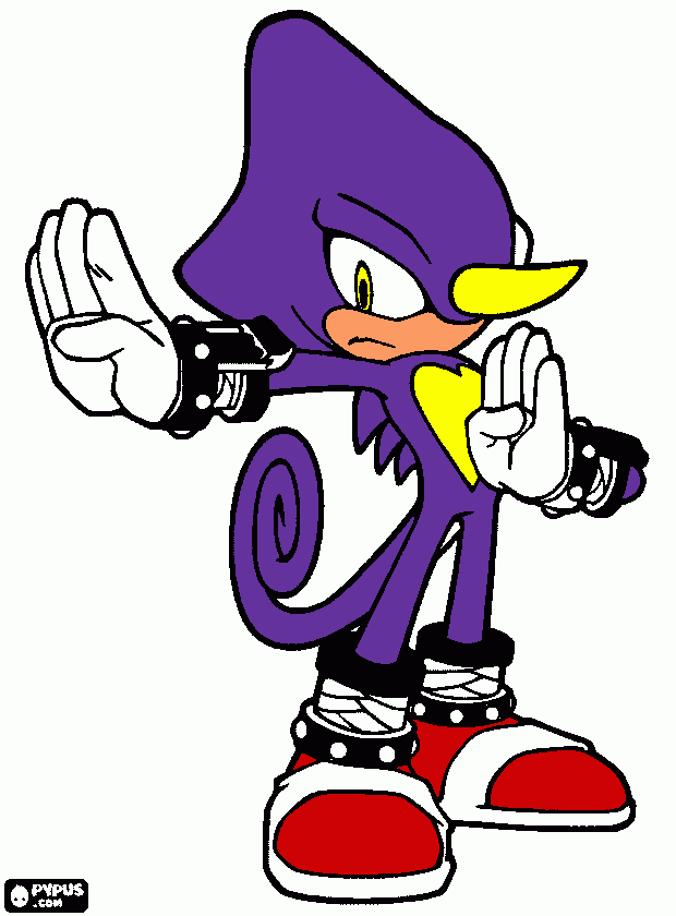 un personaje de sonic para colorear