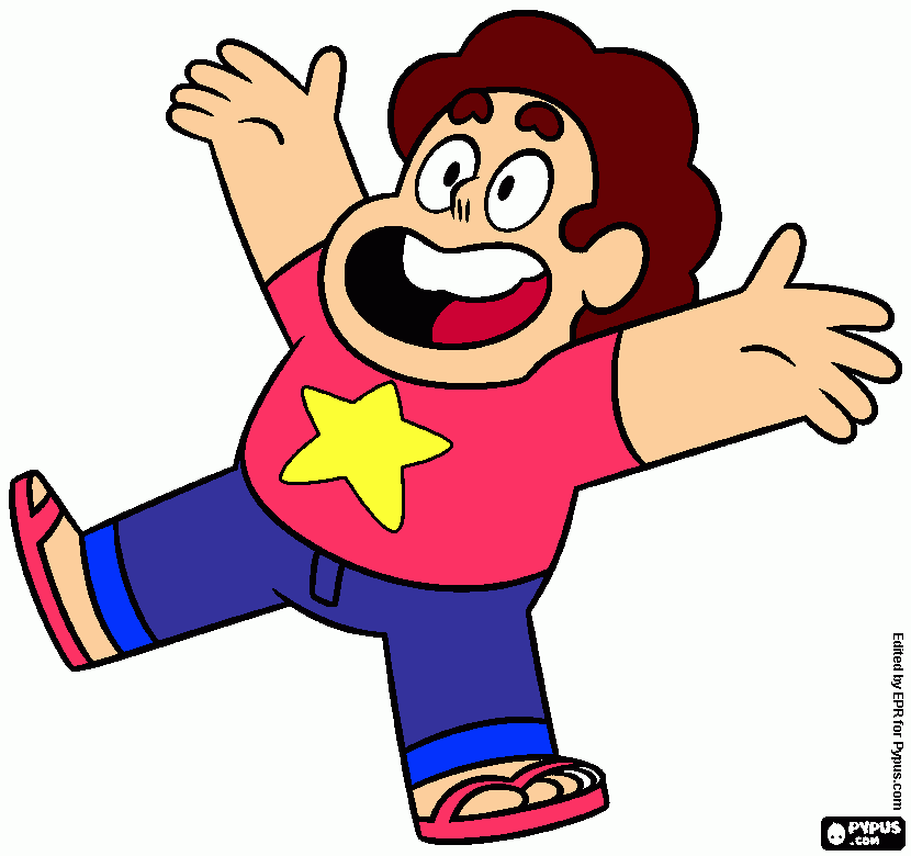 un steven universe pintado para colorear