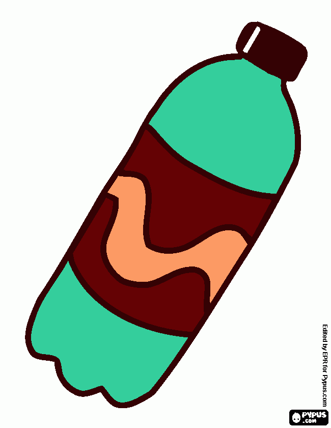 una botella para colorear