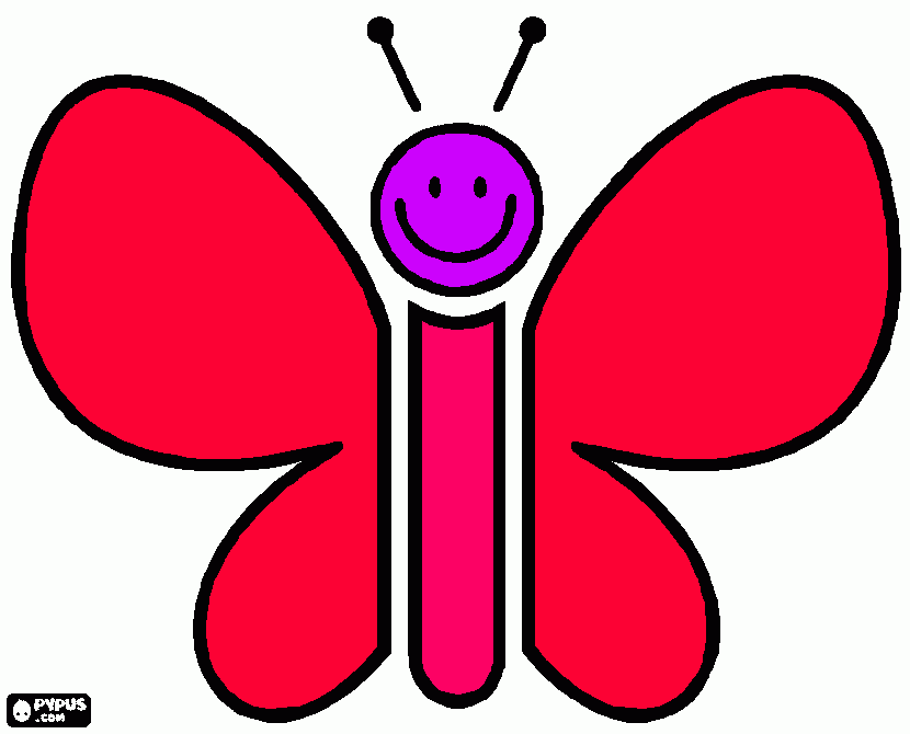 Una mariposa bonita,bonita,bonita. para colorear