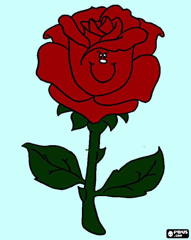 una rosa para mama para colorear