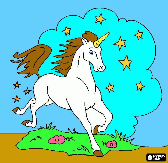 unicornio spirit para colorear