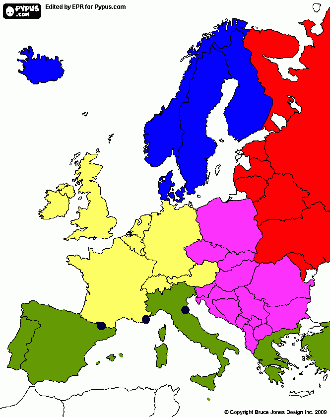 Unidades territoriales para colorear