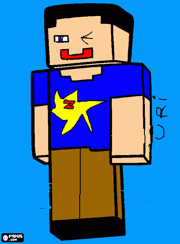 uriel minecraft para colorear