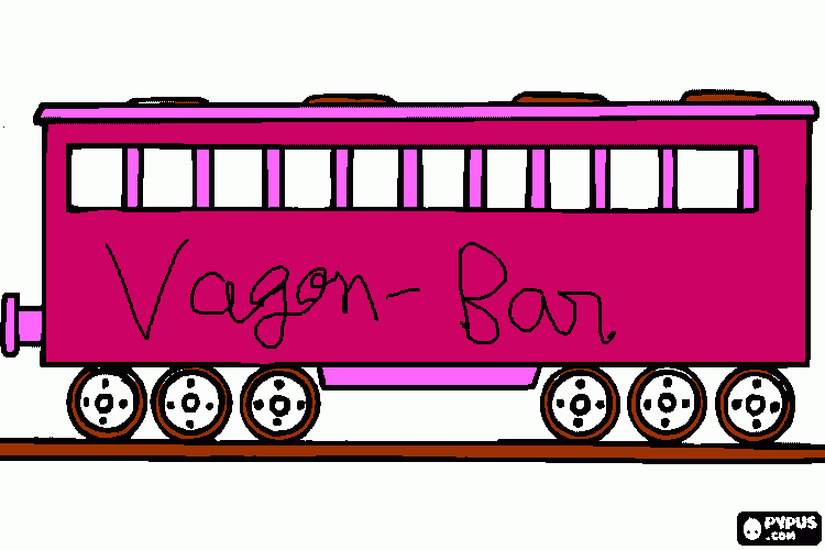 vagon-bar para colorear