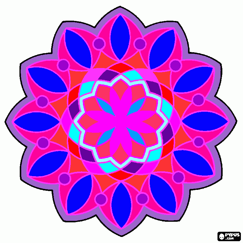 Valeria Mandala 1 para colorear