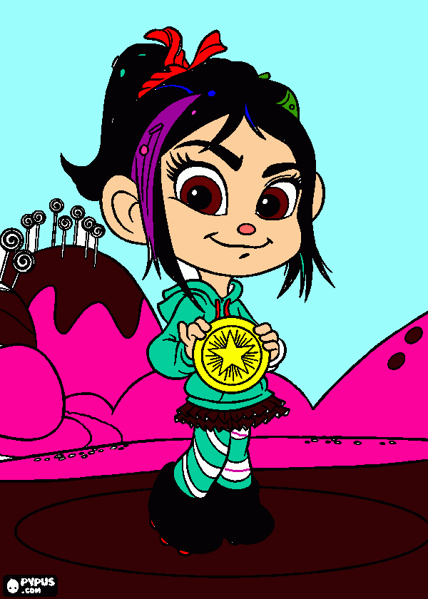 vanellope von scweezt para colorear