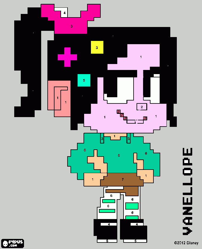 vanellope para colorear