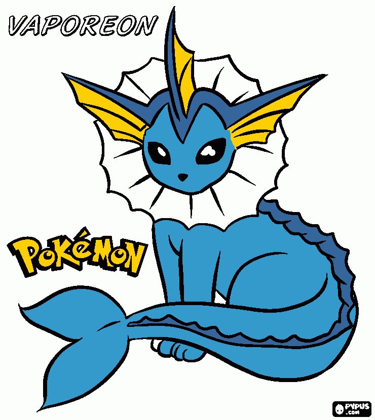 Vaporeon i love you para colorear