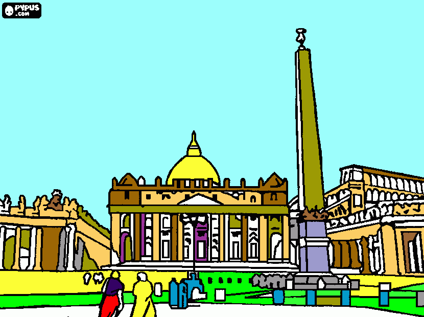 vaticano para colorear