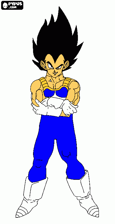 vegeta chiquito para colorear