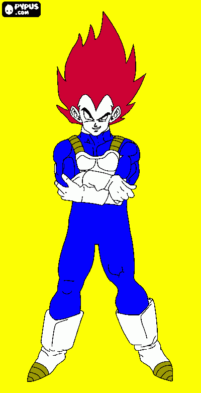 VEGETA DIOS para colorear