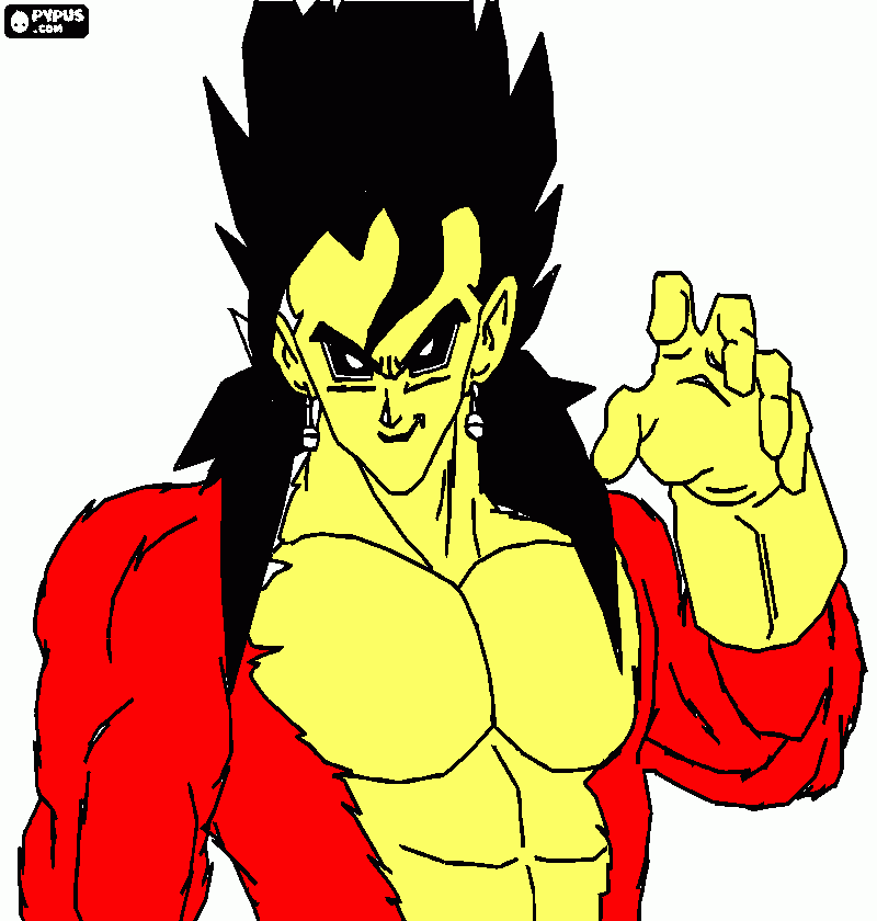 vegeta. sss 4 para colorear