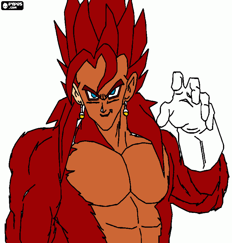 vegeto super sayan 4 para colorear