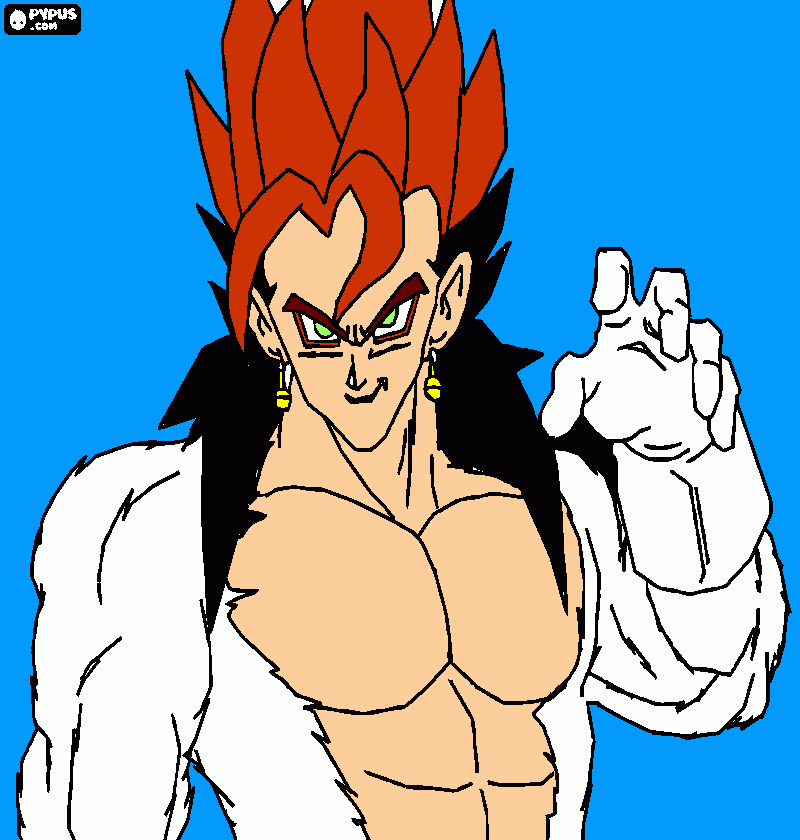 vegetto ssj 4 y 5 fucion para colorear