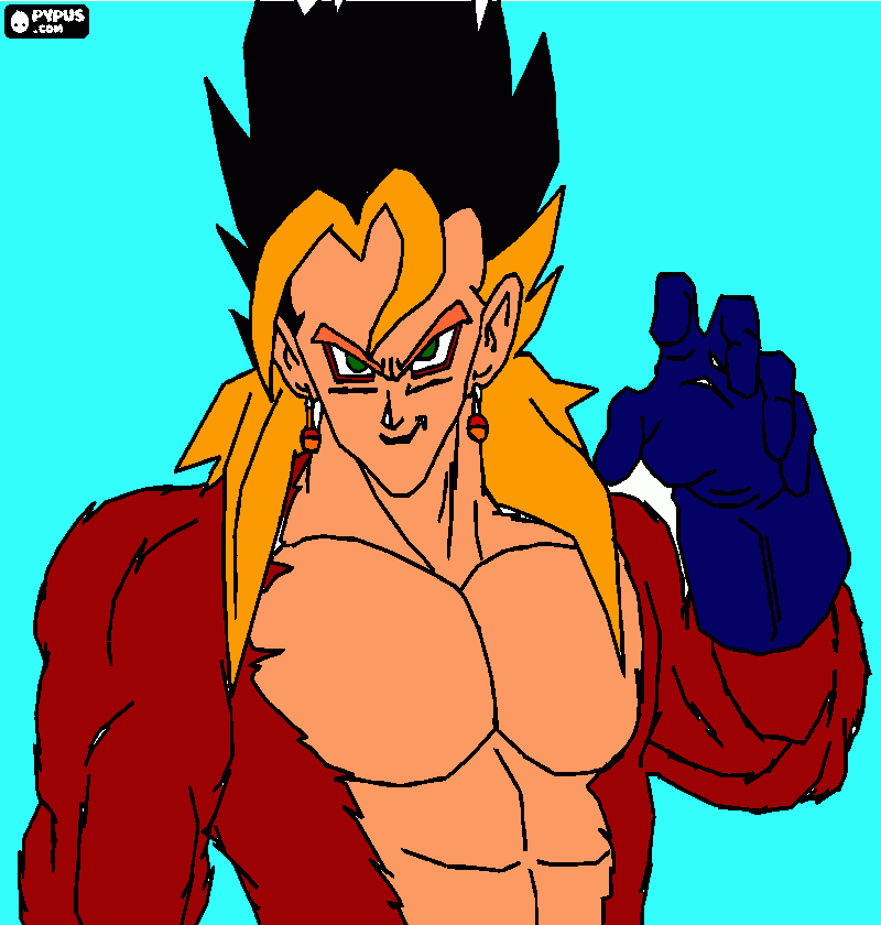 Vegetto SSJ 4 para colorear