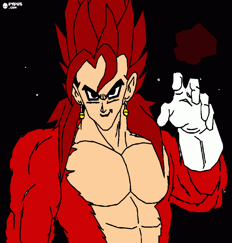 vegito ss 4 para colorear