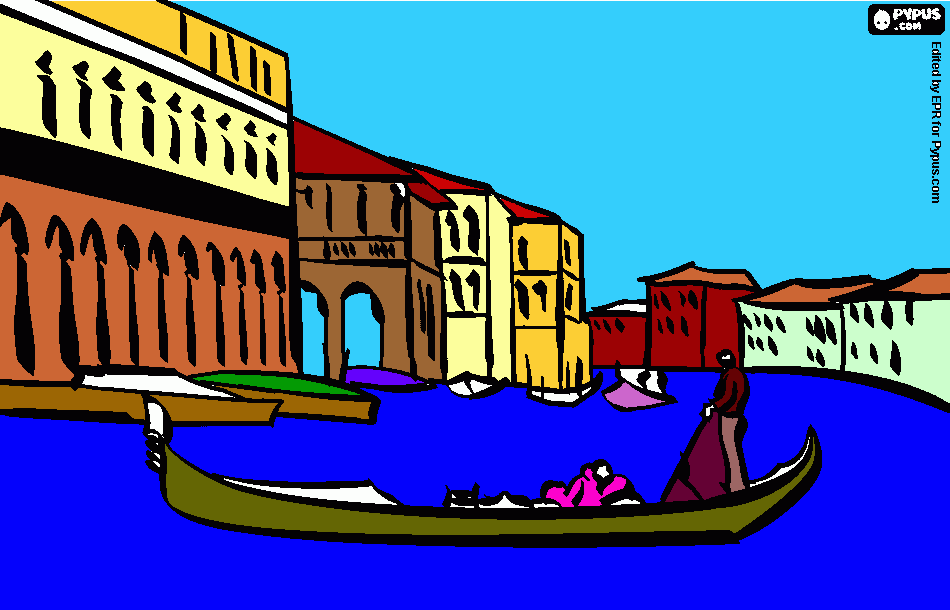 venecia para colorear