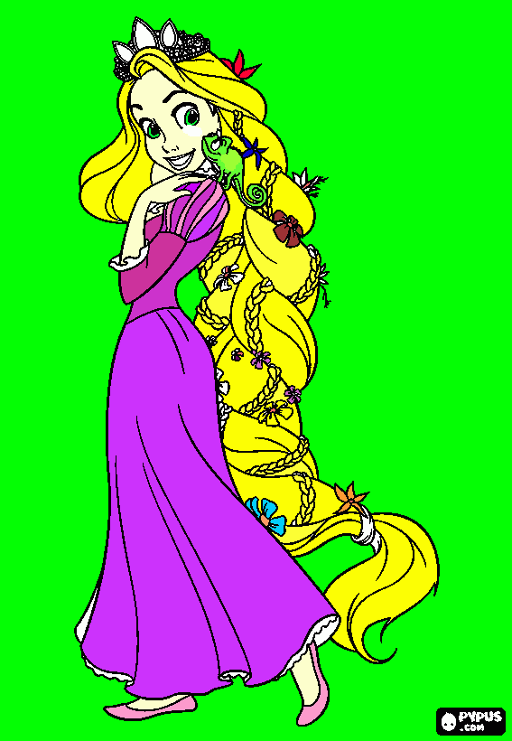 verdad q bonito dibujo bonito rapunzel es mi princesa favorita para colorear