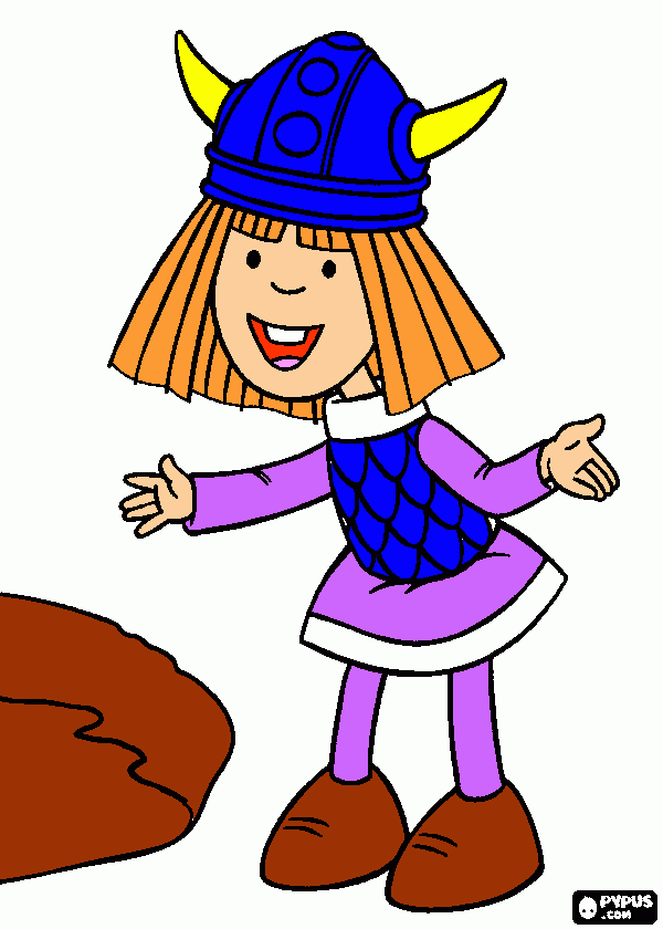 vicki el vikingo para colorear