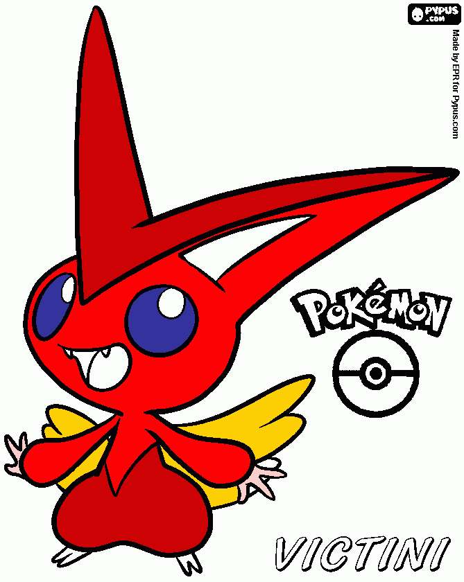 victini para colorear