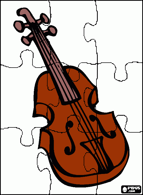 violoncello para colorear