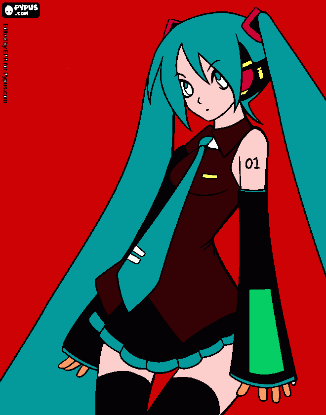 vocaloid para colorear