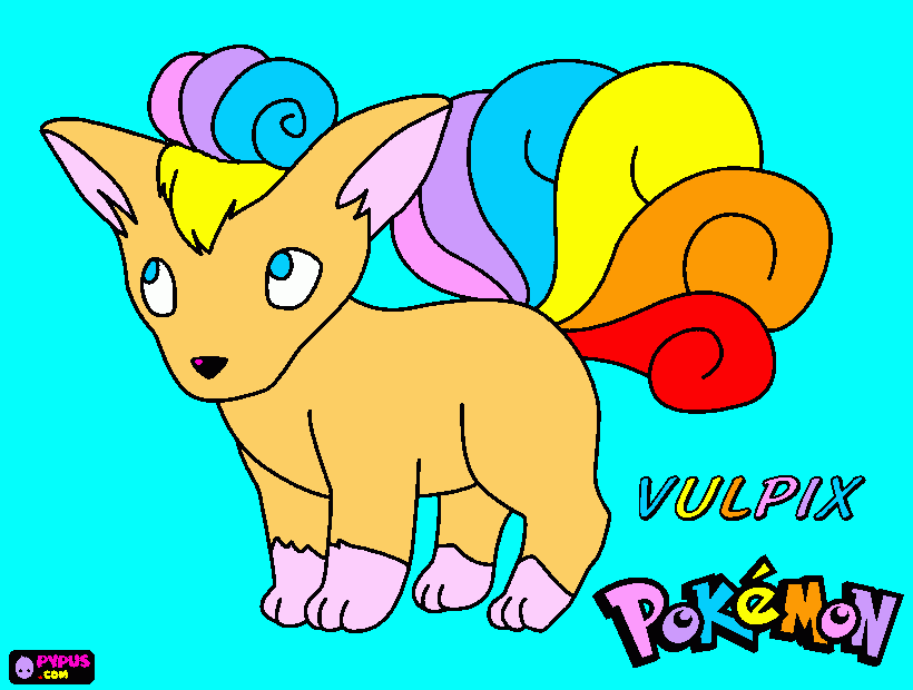 Vulpix. para colorear