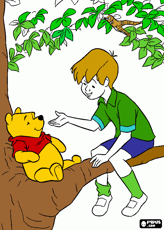 wini de pooh para colorear