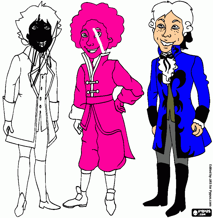 Wolfang Amadeus Mozart para colorear