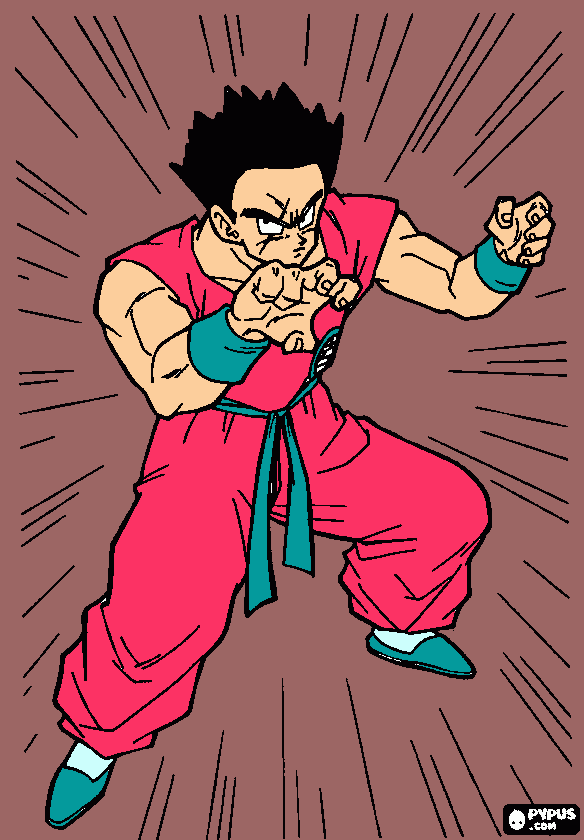 yamcha ropa 3 para colorear