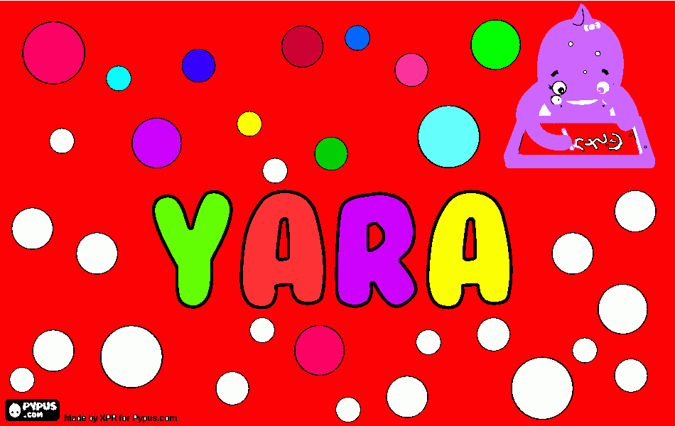 yara  para colorear