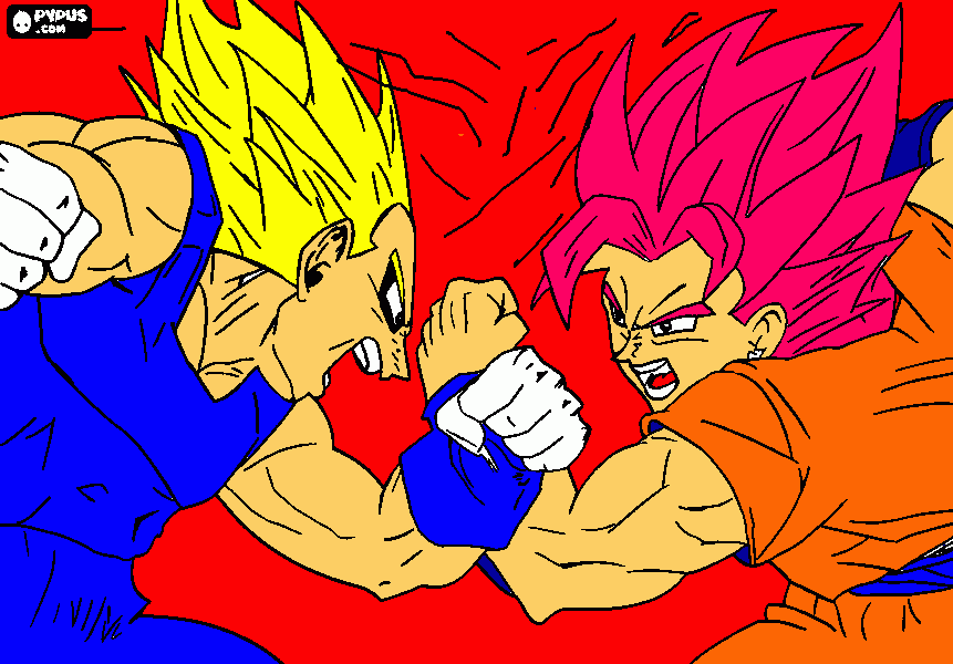 yo soy goku muy fuerte ahora para colorear