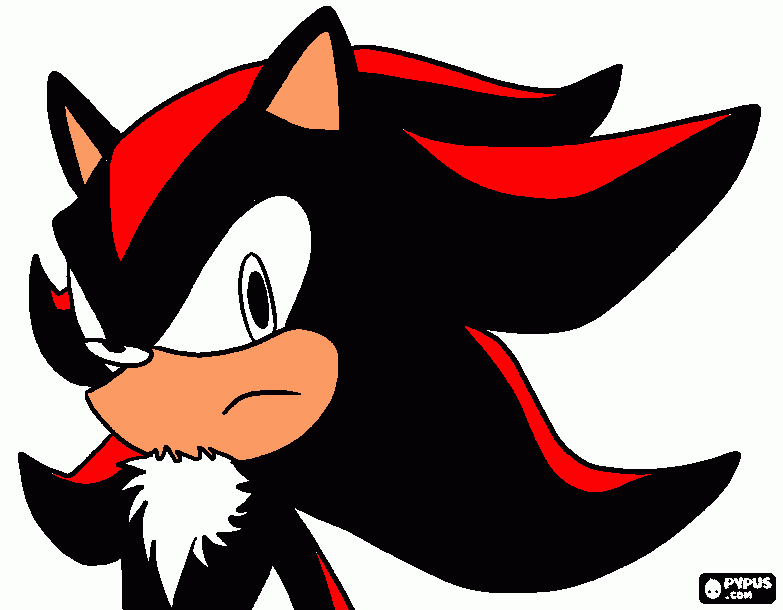 yo soy shadow, shadow the herizo ermano de sonic para colorear