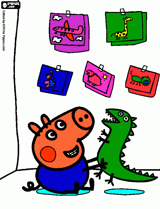 yor con el senior dinosautio para colorear