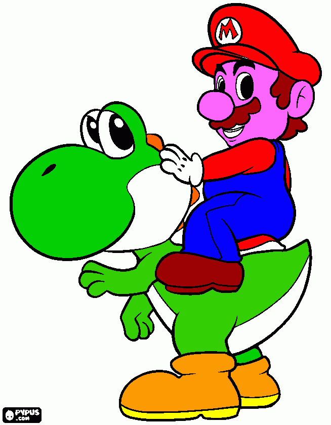 yoshi de miajel para colorear