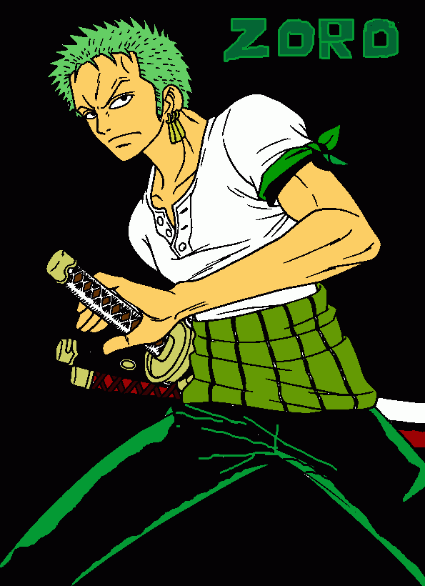 zoro one piece  para colorear